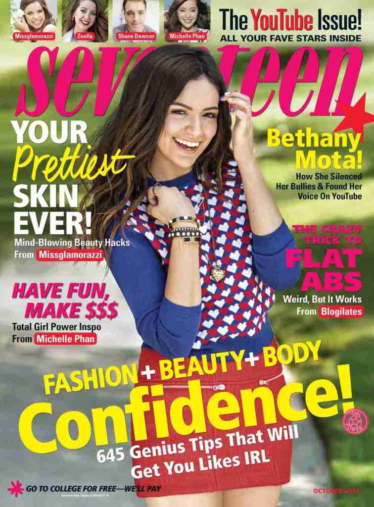 Bethany Mota Covers Seventeen Magazine for October 2014 Issue